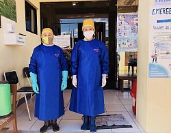 13/04/20 Personal Operativo Limpieza Hospitalaria. Centro de Salud Integral Kara Kara.