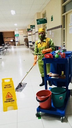 02/04/20 Hospital del Sud. Personal operativo con amplio conocimiento en Manejo de Normas BIOSEGURIDAD.