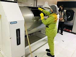 Desangrado de ropa hospitalaria.